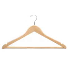 Wholesale wooden hanger Non-slip Bar Natural Eucalyptus Solid Wooden Suit Coat Hangers